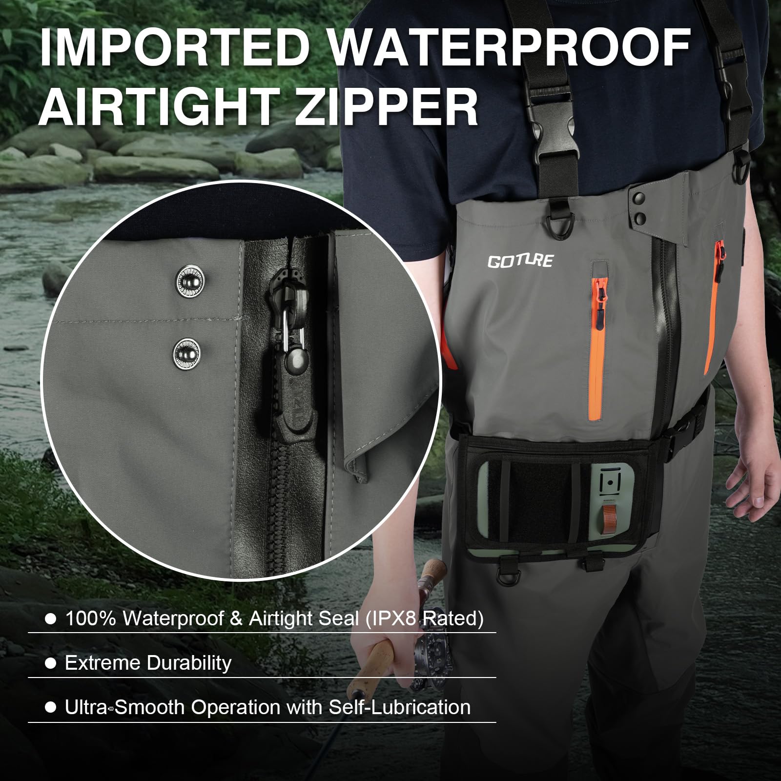 Goture 5-Layer Waterproof Fish - đánh giá và giá Fishing Waders