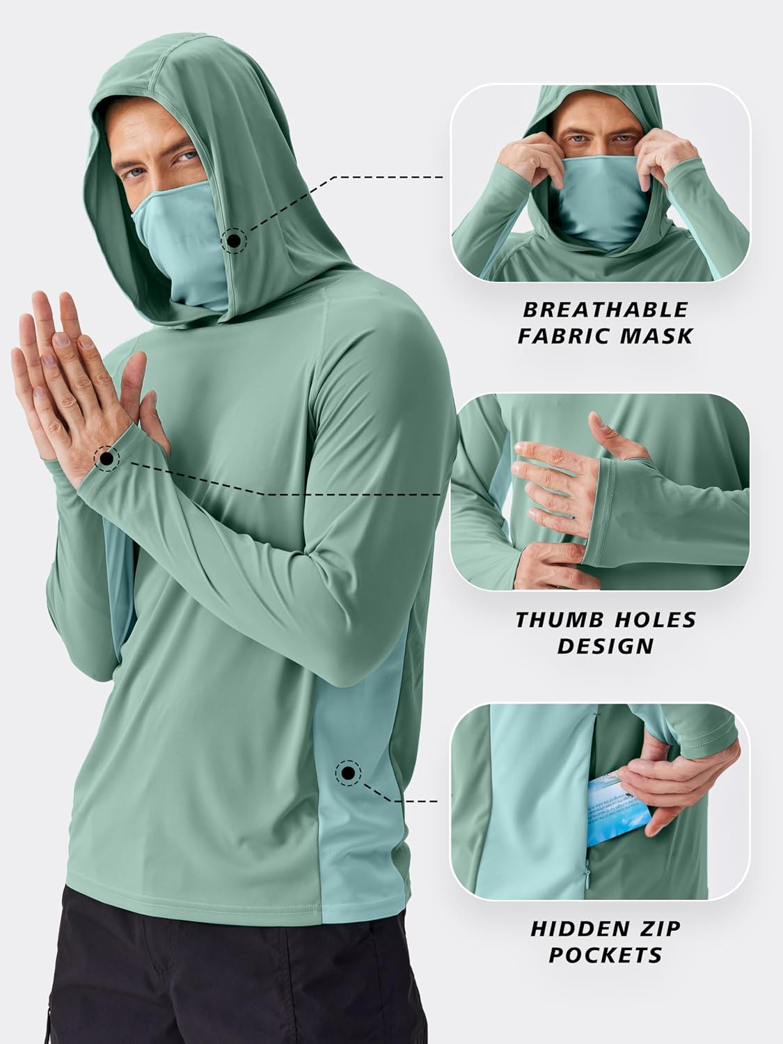 PINSPARK Men's Sun Protection  - đánh giá và giá Fishing Mask Sun Protection