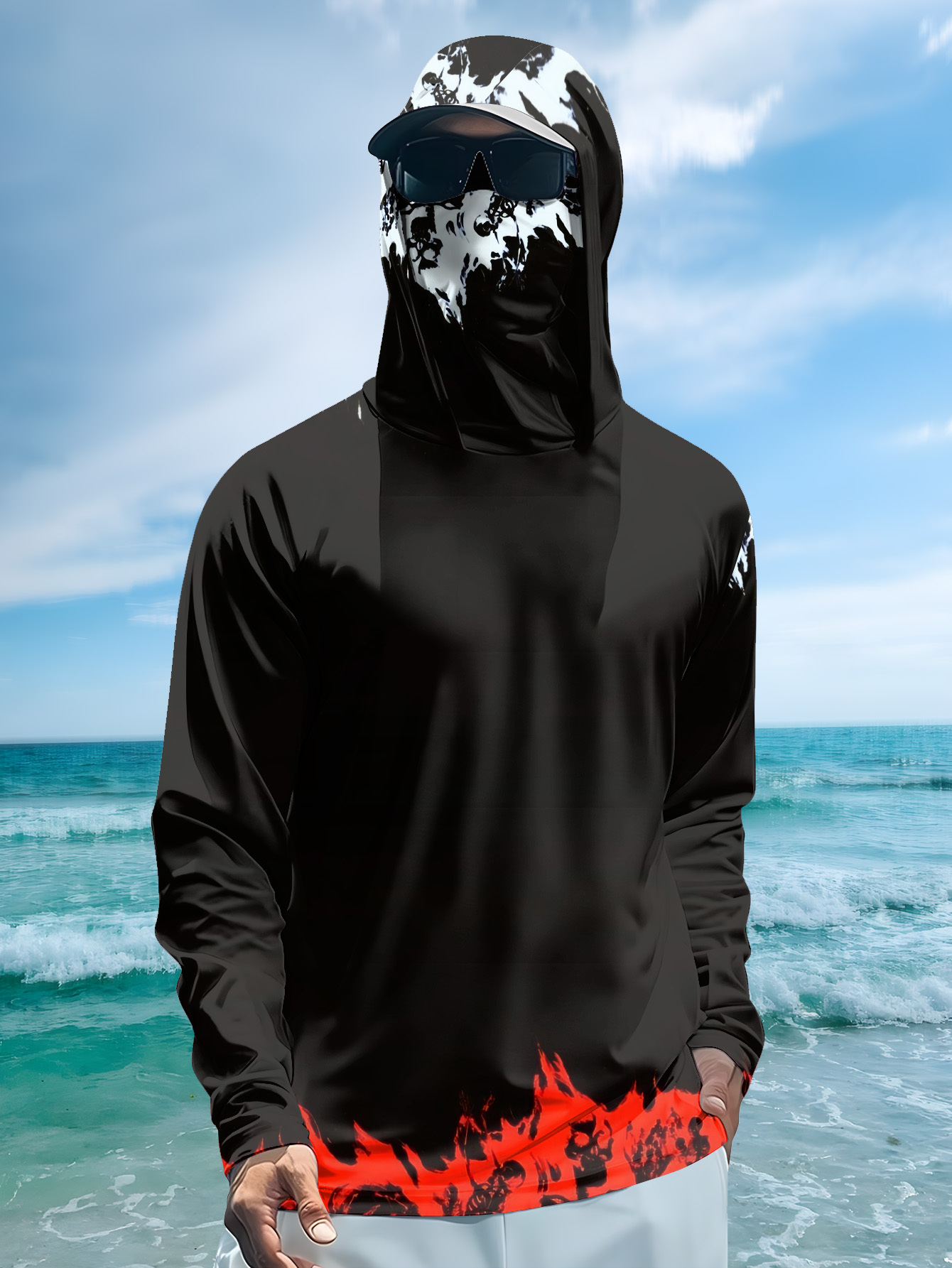 Men Hood Fishing Shirt long sl - đánh giá và giá Fishing Hoodie