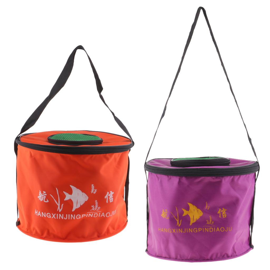 Foldable Fishing Bucket with M - đánh giá và giá Fishing Bag Waterproof