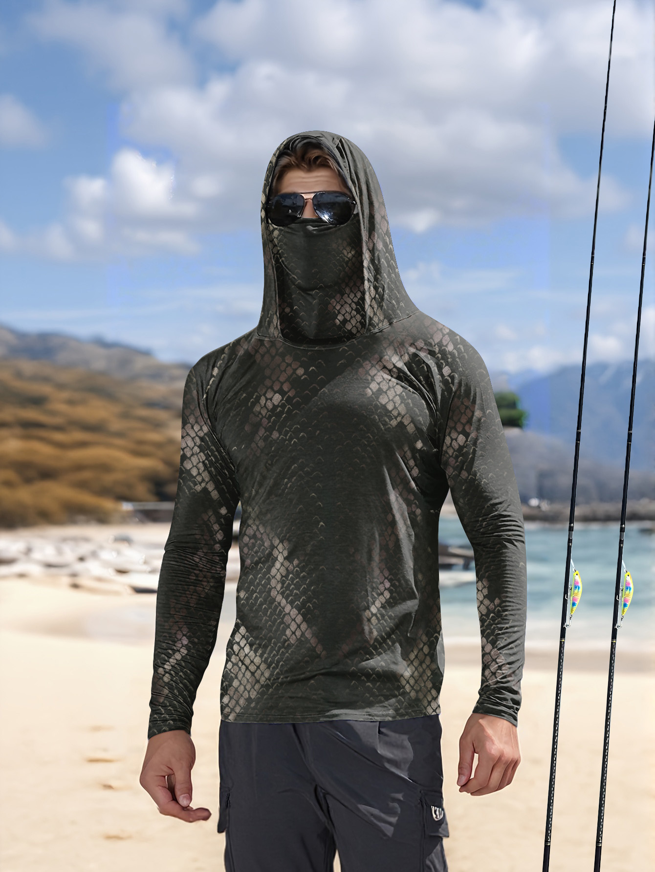 Men's Fishing Hooded Long-Slee - đánh giá và giá Fishing Hoodie